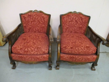 6622 - 2 x kreslo chippendale styl novy caloun  -  PRODANO